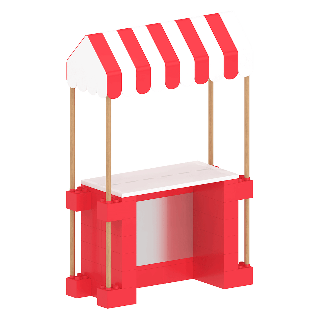 Market Stall with Canopy (Indoors)