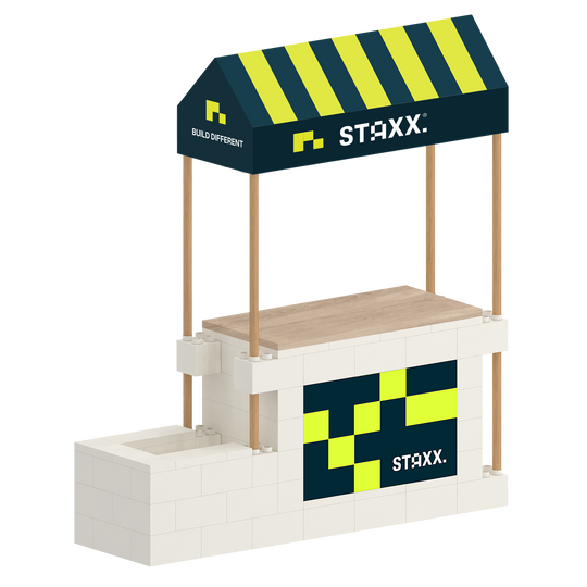 Market Stall with Canopy & Planter (Indoors)