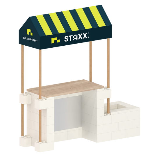 Market Stall with Canopy & Planter (Indoors)