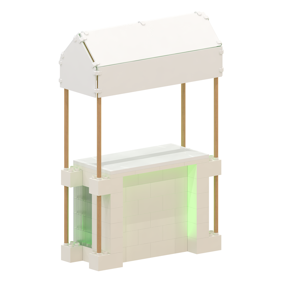 Market Stall with Canopy (Outdoors)