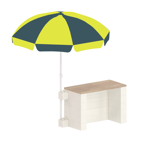 Outdoor Counter with Umbrella