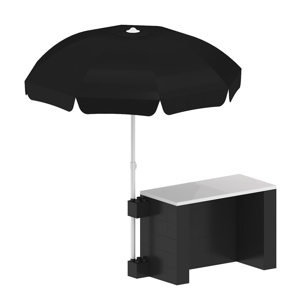 Outdoor Counter with Umbrella