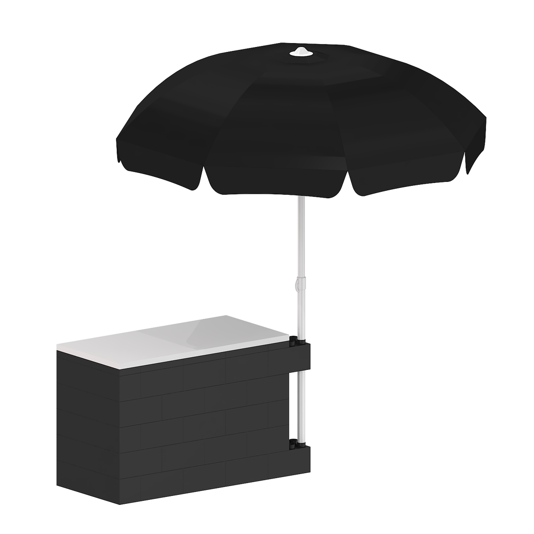 Outdoor Counter with Umbrella