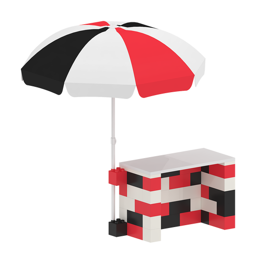 Outdoor Counter with Umbrella