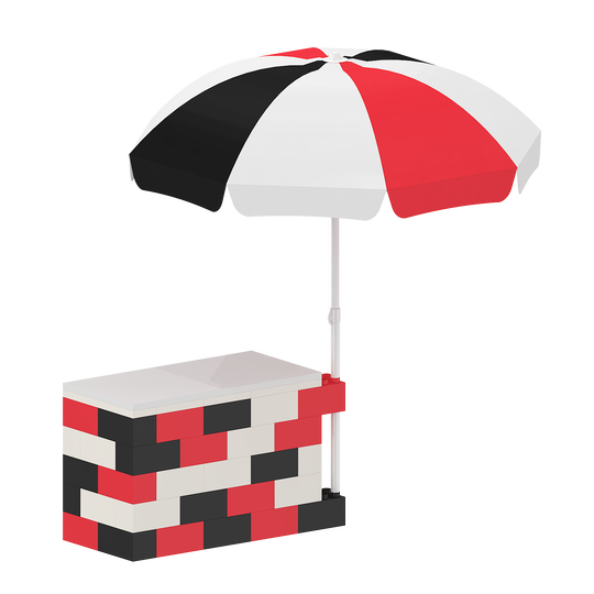 Outdoor Counter with Umbrella