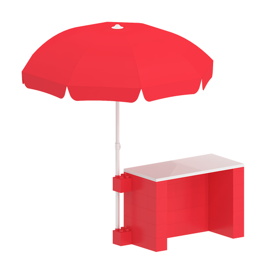 Outdoor Counter with Umbrella