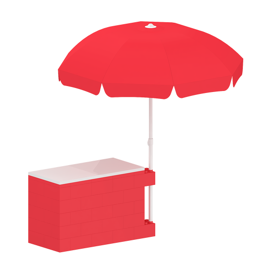 Outdoor Counter with Umbrella