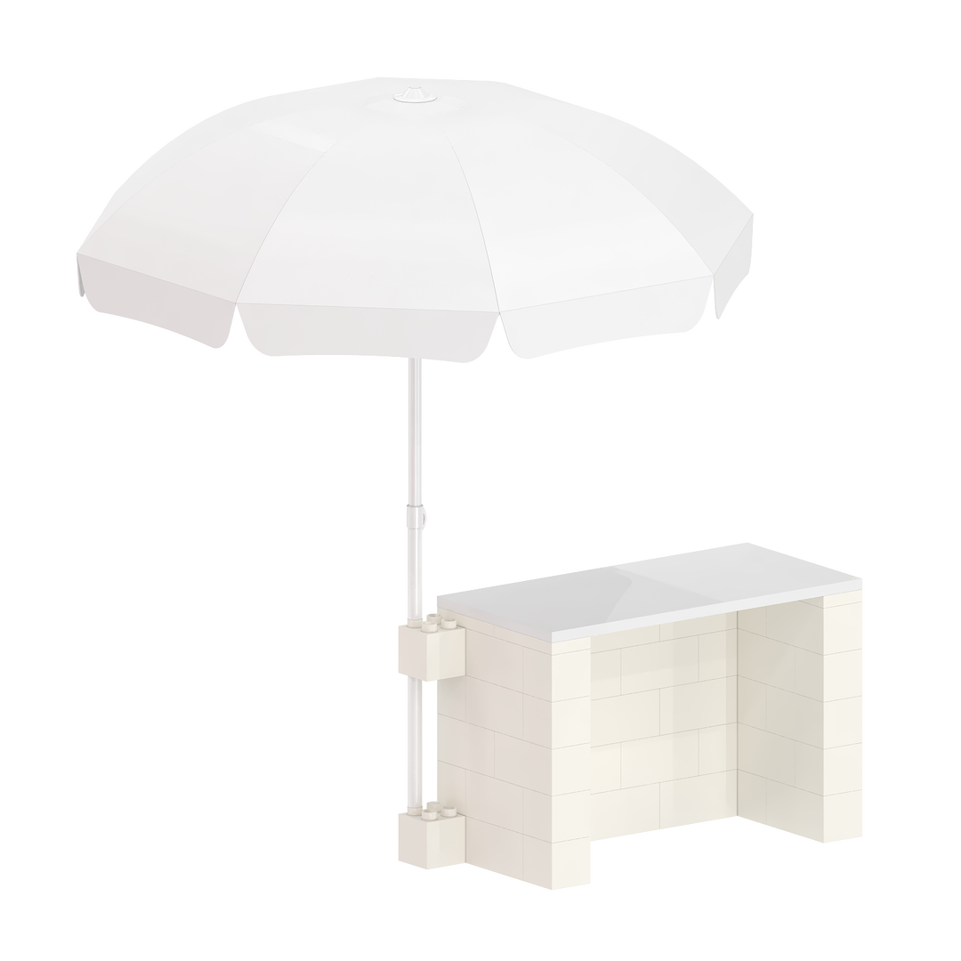 Outdoor Counter with Umbrella
