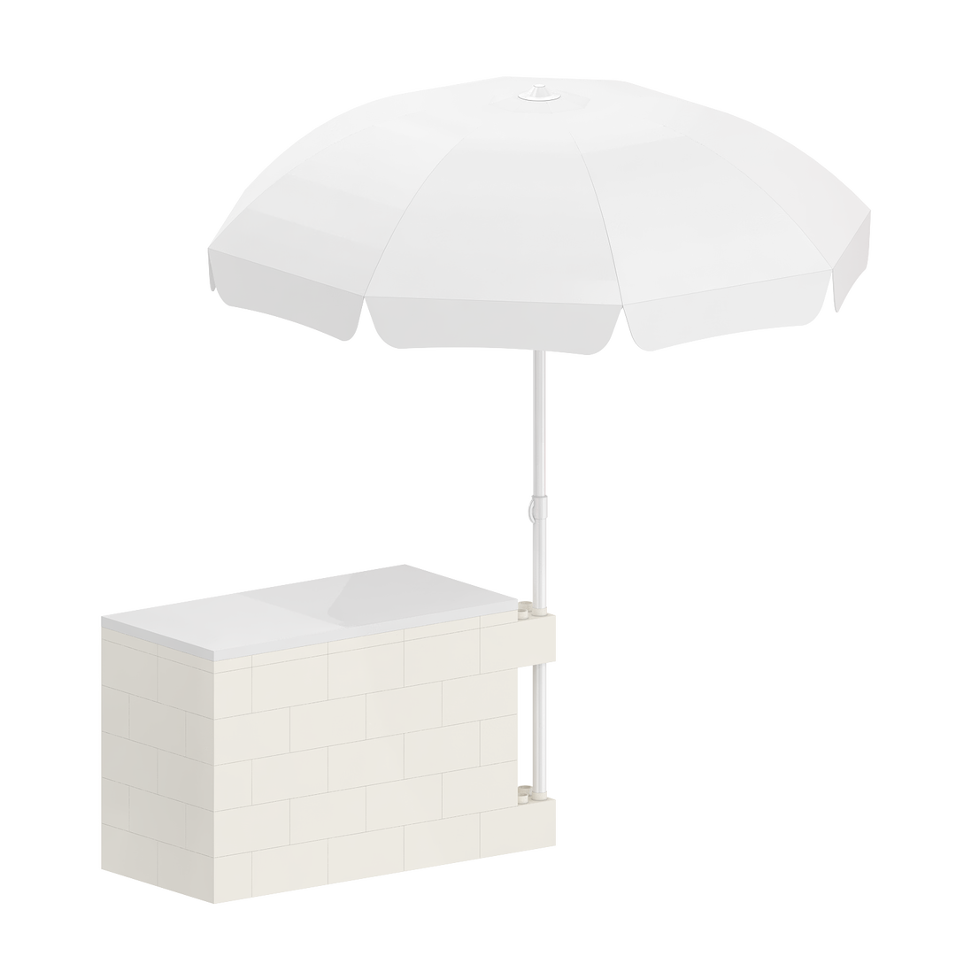 Outdoor Counter with Umbrella