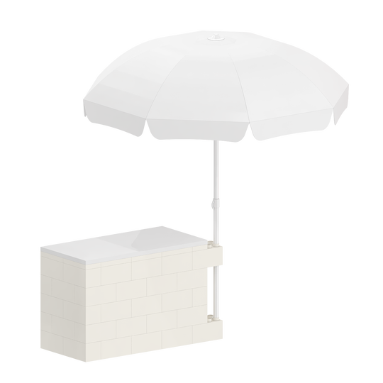 Outdoor Counter with Umbrella