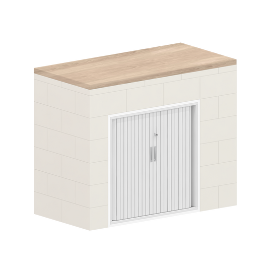 Counter with Lockable Cabinet