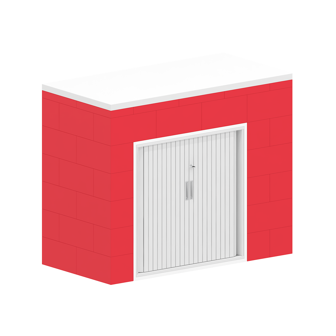 Counter with Lockable Cabinet