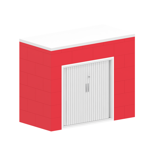 Counter with Lockable Cabinet