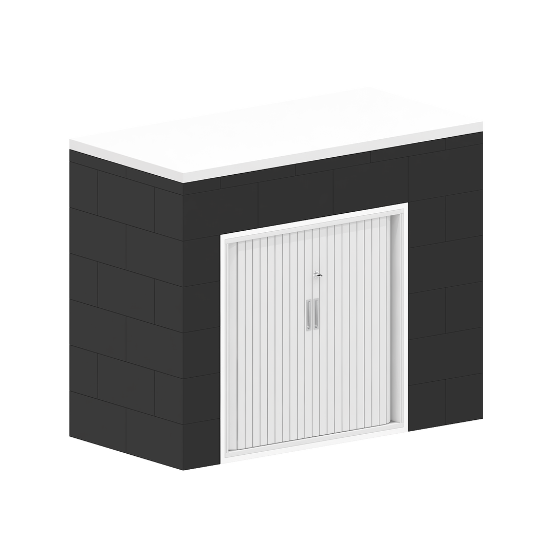 Counter with Lockable Cabinet