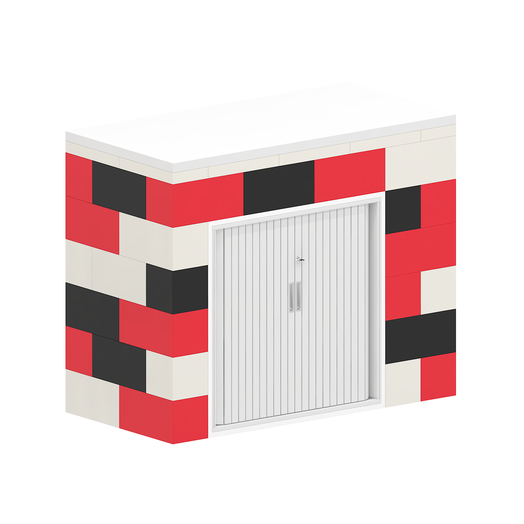 Counter with Lockable Cabinet