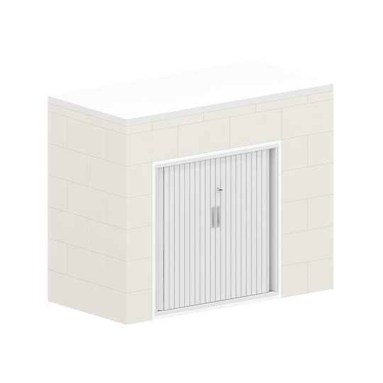 Counter with Lockable Cabinet