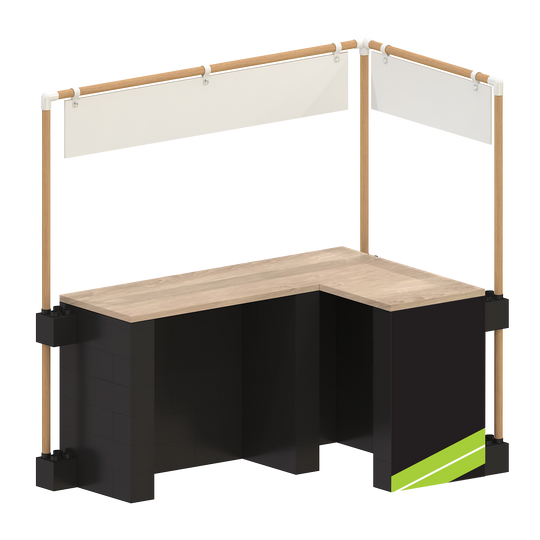 L-Shaped Market Stall (Left)