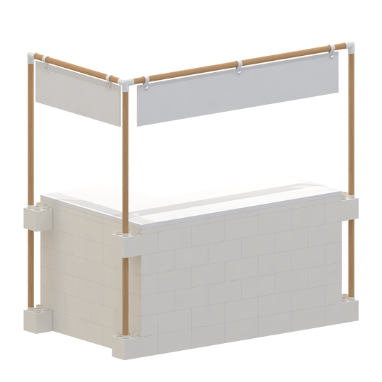 L-Shaped Market Stall (Left)