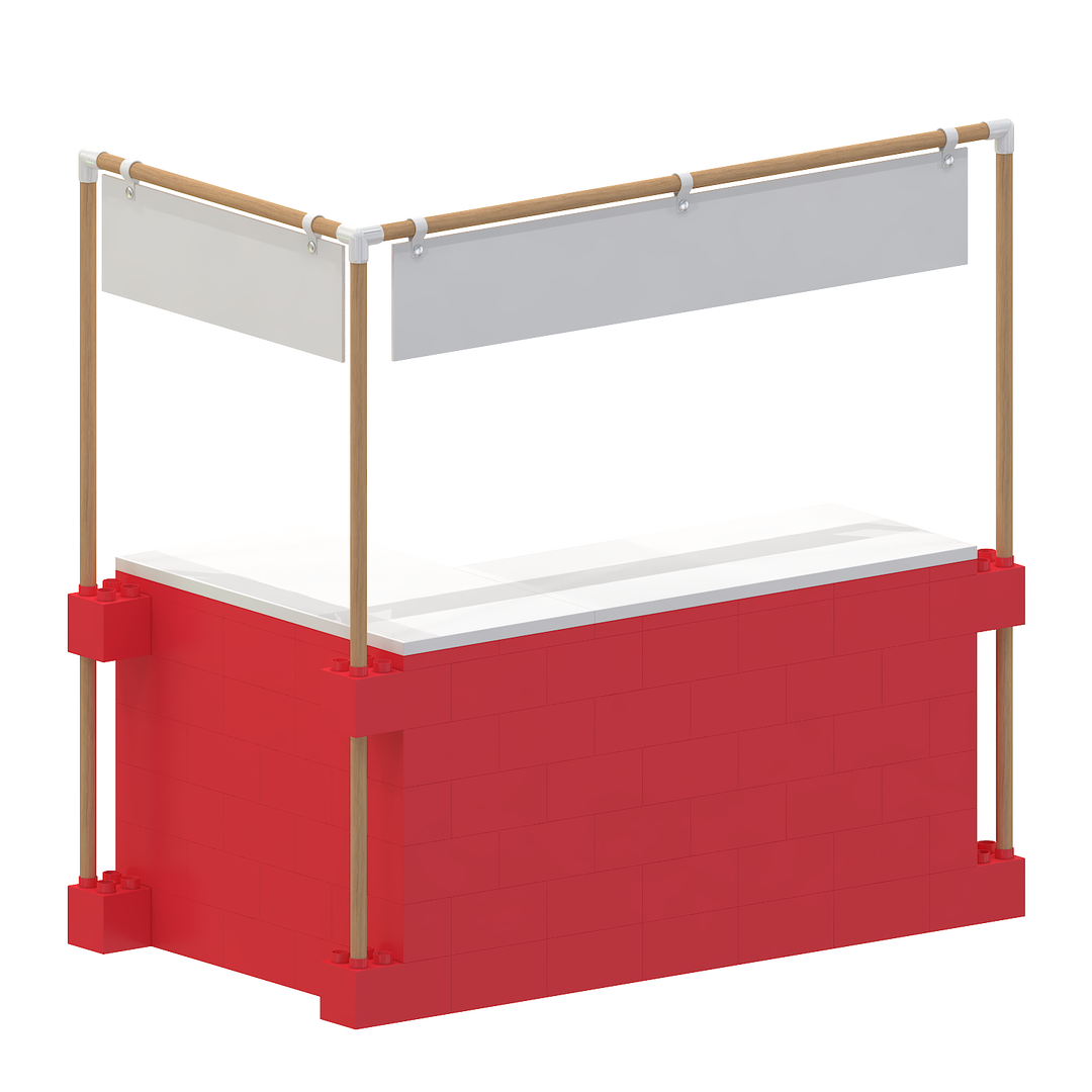 L-Shaped Market Stall (Left)