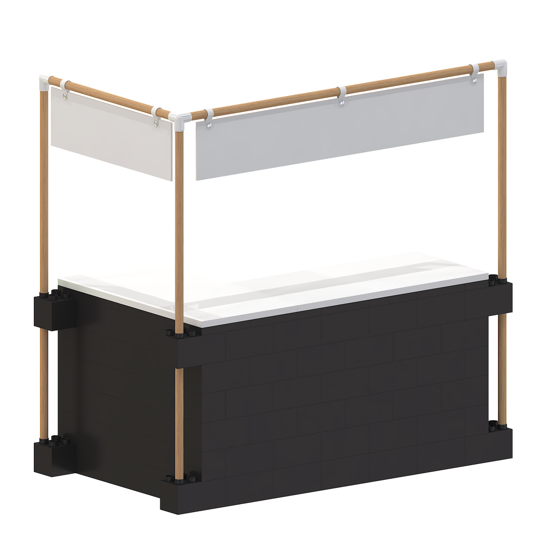 L-Shaped Market Stall (Left)