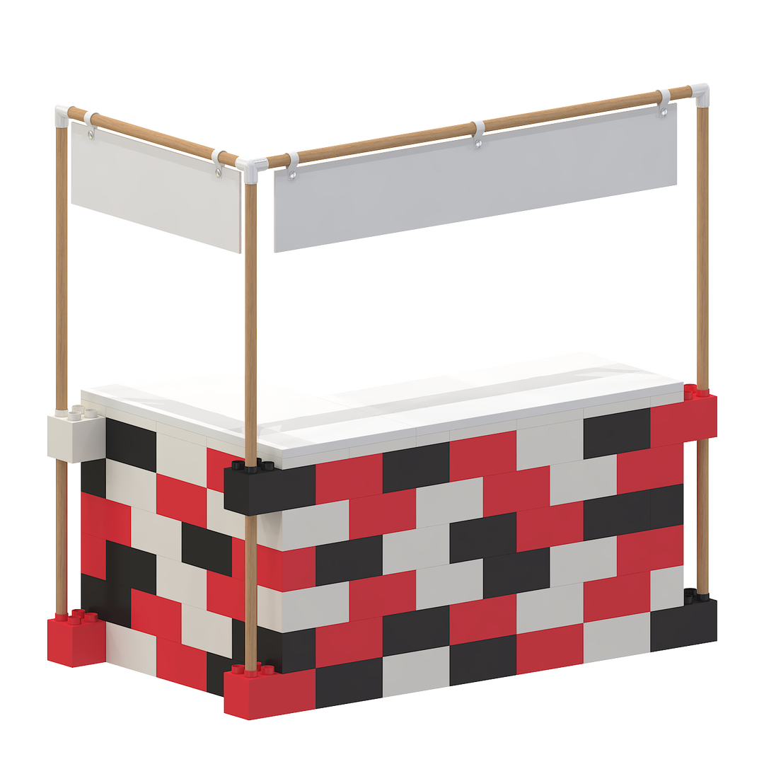 L-Shaped Market Stall (Left)