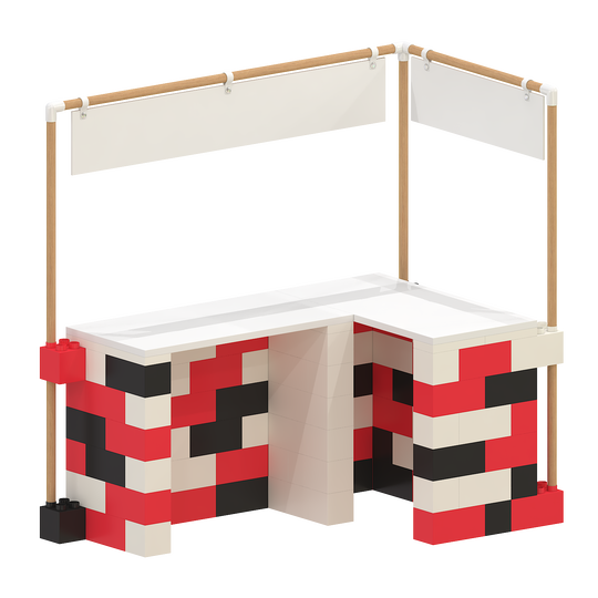 L-Shaped Market Stall (Left)