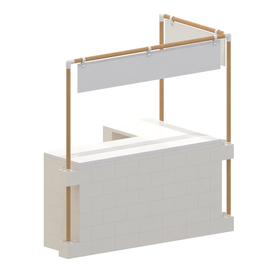 L-Shaped Market Stall (Right)