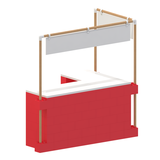 L-Shaped Market Stall (Right)