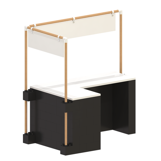 L-Shaped Market Stall (Right)