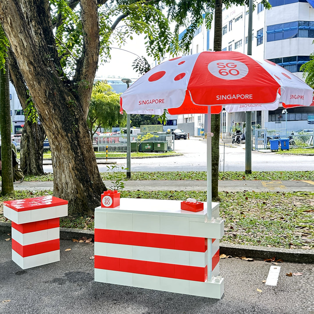 Outdoor Counter with Umbrella