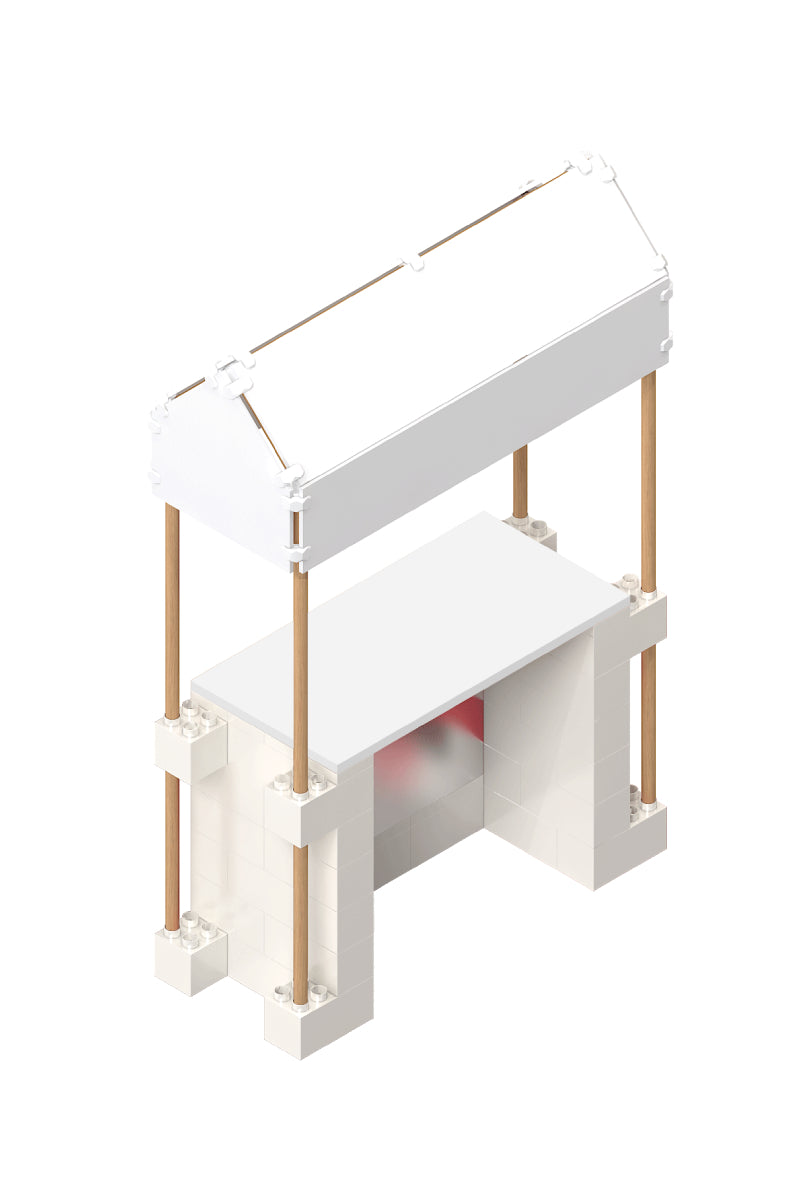 Market Stall with Canopy (Outdoors)