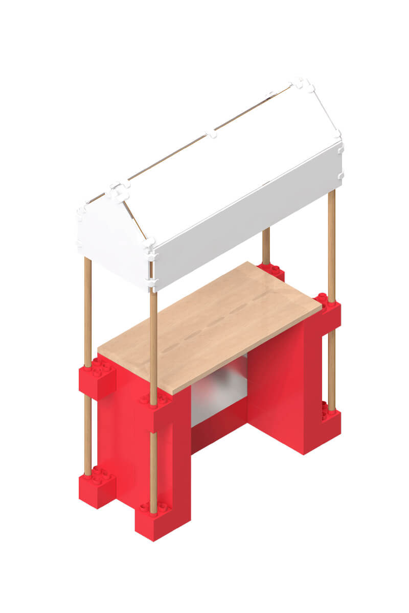 Market Stall with Canopy (Outdoors)