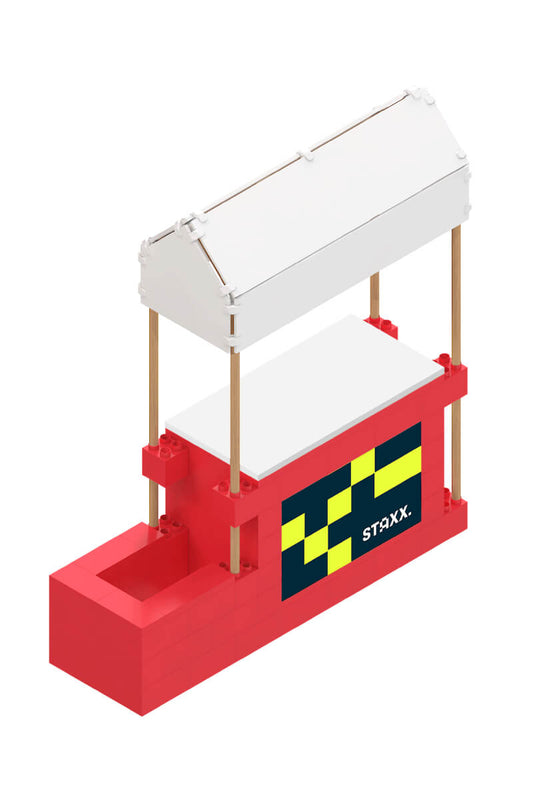 Market Stall with Canopy & Planter (Outdoors)